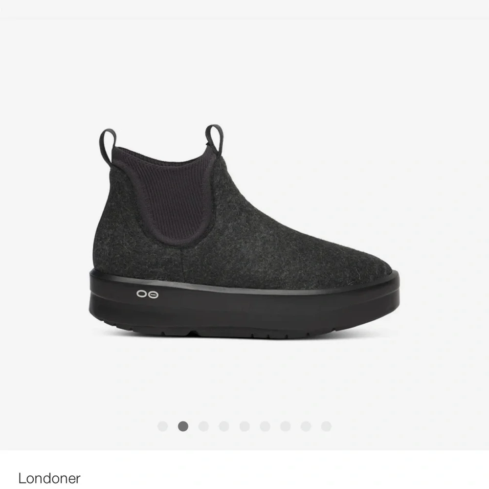 Oofos- Dark Grey Wool Boots - Picture 1 of 11